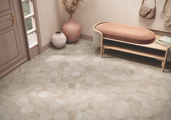 matte flat hex tiles