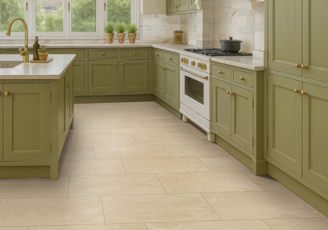 tile flooring in kitchen